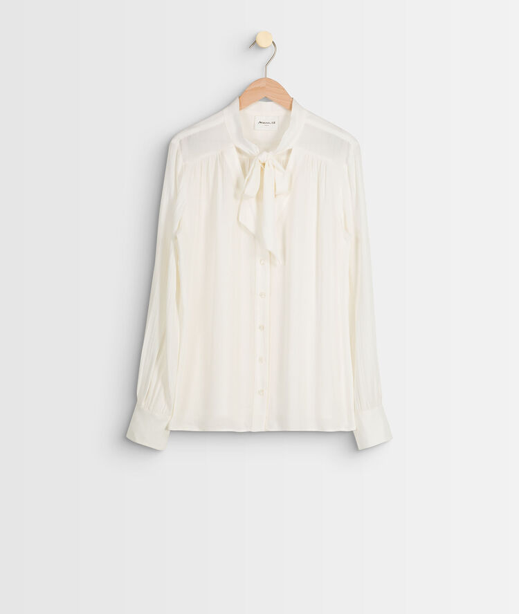 Blouse à col lavallière josie ecru.