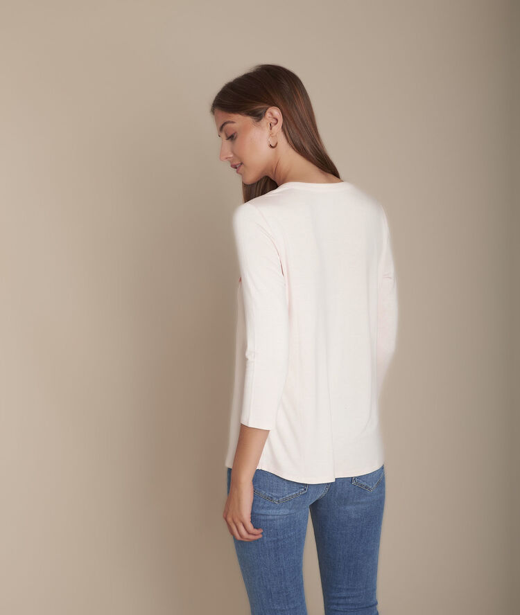 Blouse nude bimatière genna bis peche.