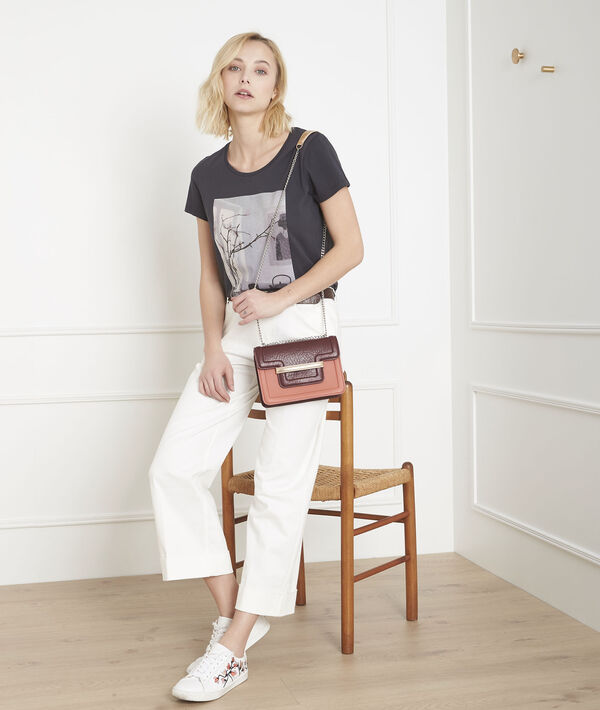 Grijs shirt met print Pueblo | 1-2-3 Grijs shirt met print Pueblo PhotoZ | 1-2-3