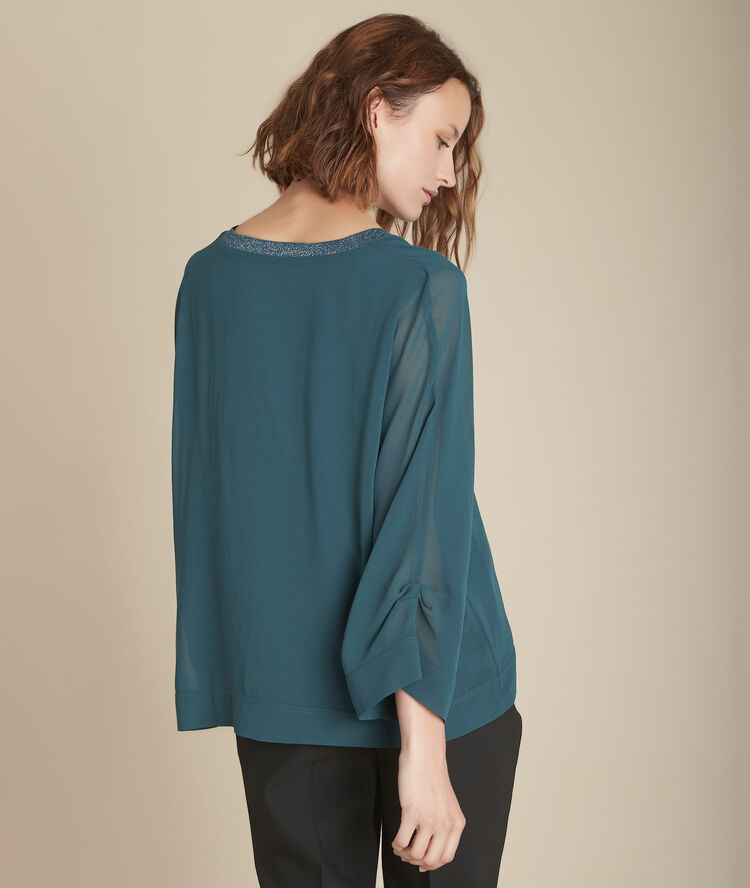 Blouse cyprès col v brillant mara cypres.