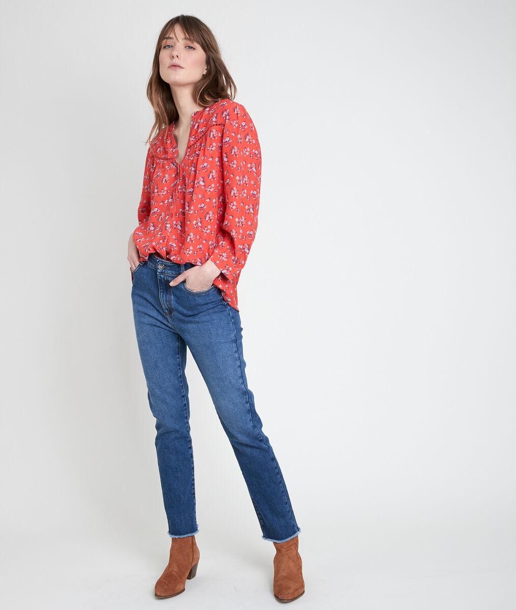 Jean droit raw cut en coton recyclé Patience | 1-2-3 Jean droit raw cut en coton recyclé Patience PhotoZ | 1-2-3