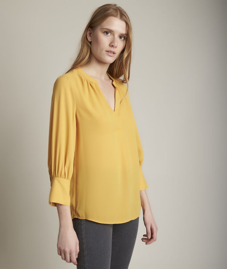 Blouse fluide jaune elisee miel.