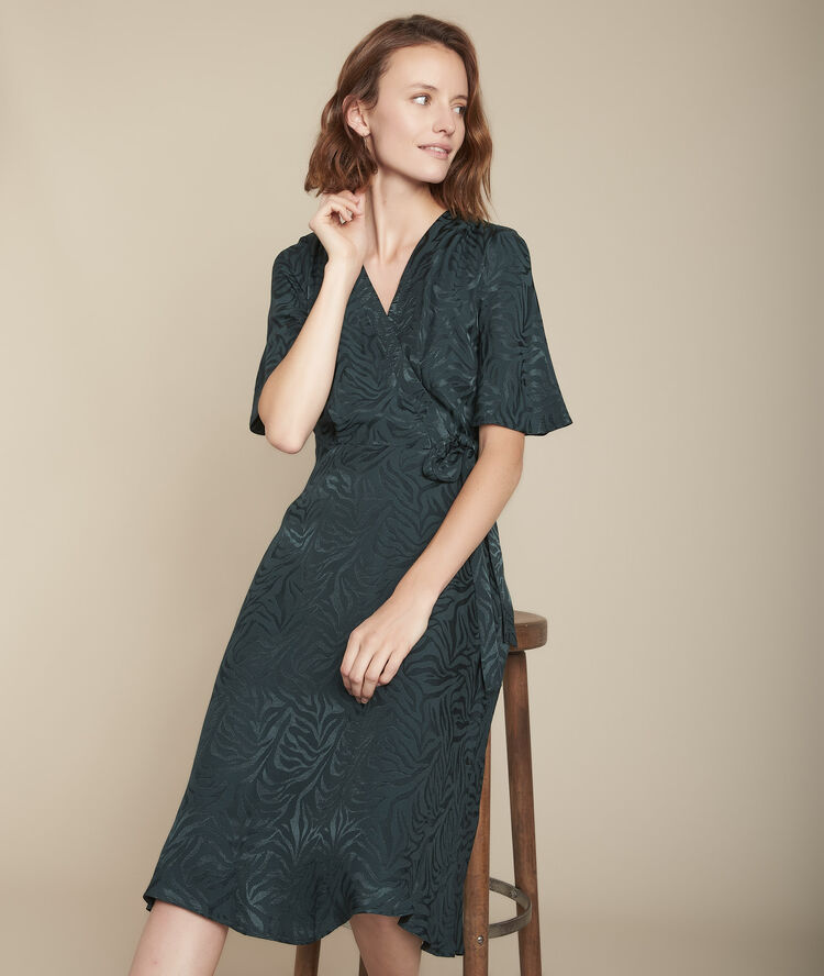 Soepele, cipressen jurk van jacquard roda cypres.