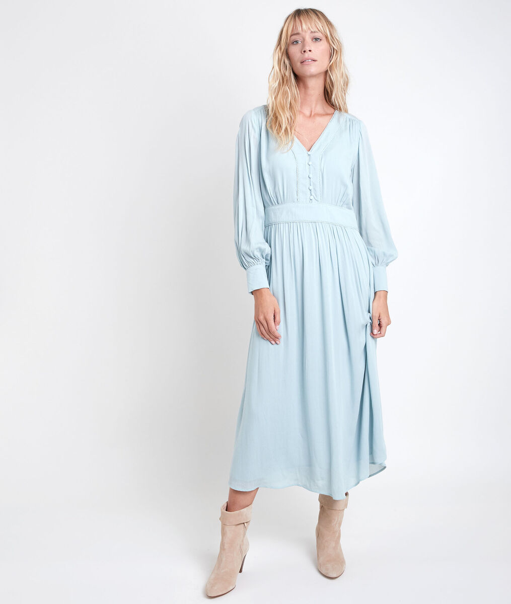 Robe longue céladon Nathalie | 1-2-3 Robe longue céladon Nathalie PhotoZ | 1-2-3