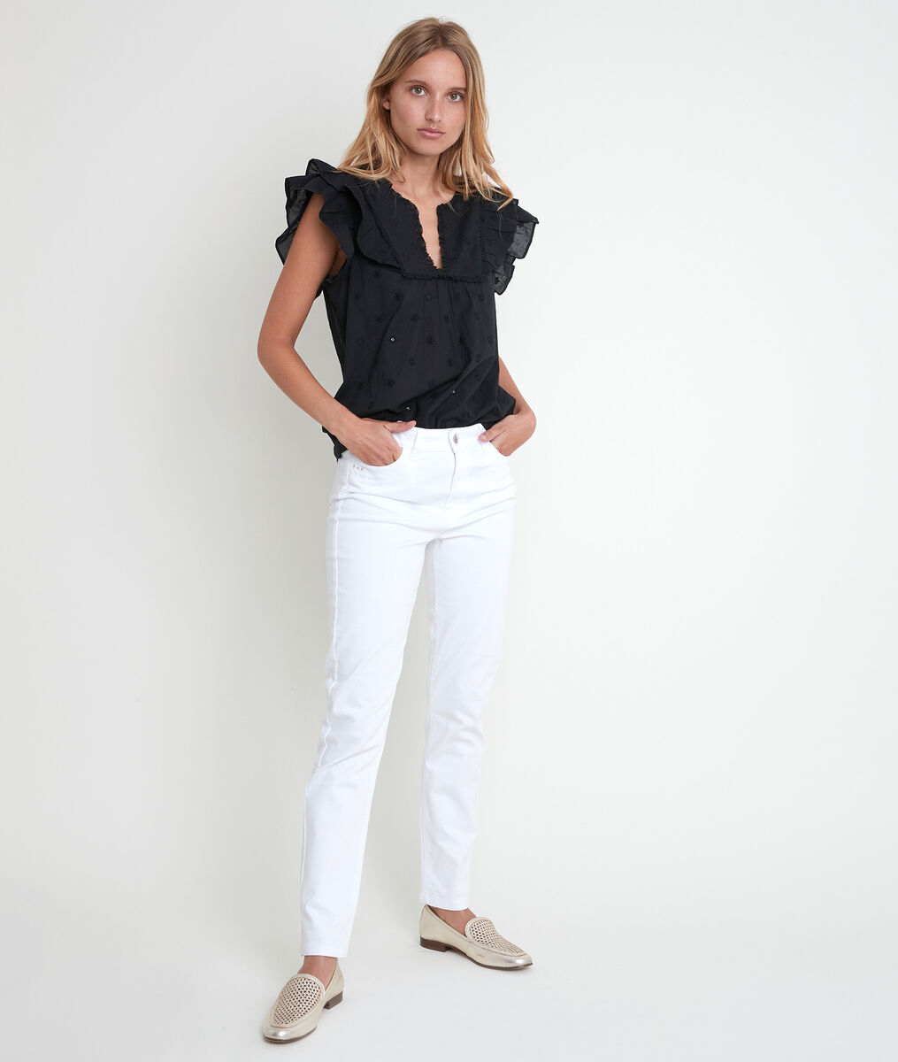 Blouse en coton biologique brodée Tarin | 1-2-3 Blouse en coton biologique brodée Tarin PhotoZ | 1-2-3