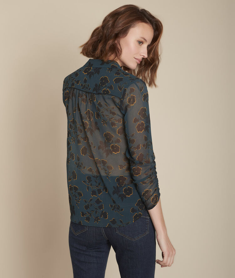 Blouse imprimée transparente magali cypres.