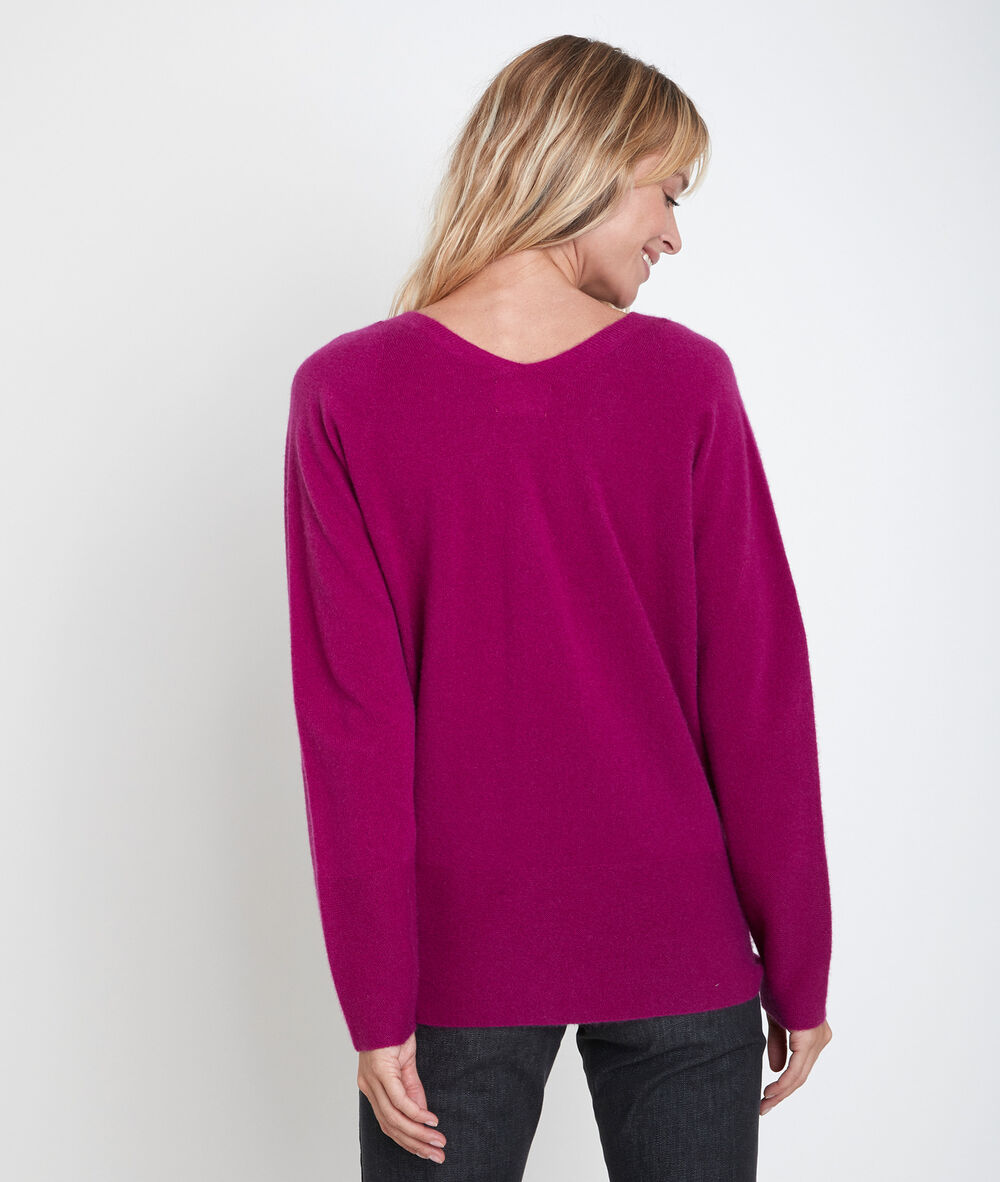Pull en cachemire fuchsia ralph fuchsia fonce.