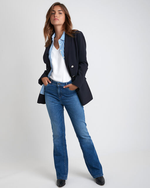 Blouse écrue col v neptune ecru.