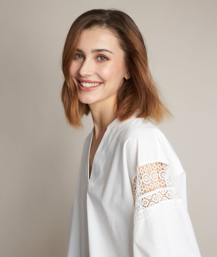 Blouse en dentelle veronique blanc.