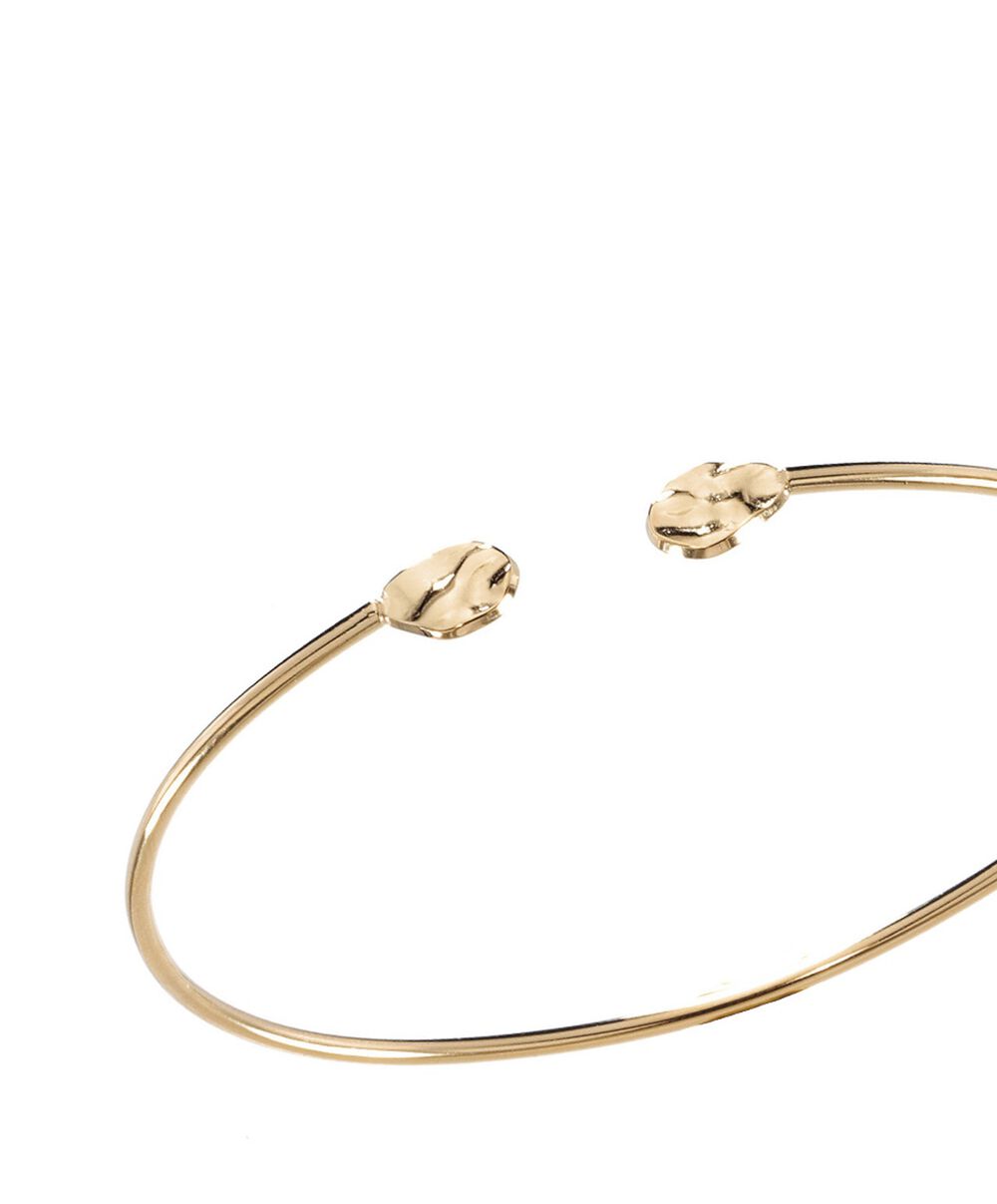 Bracelet jonc pastilles martelées or bijoux léone or.