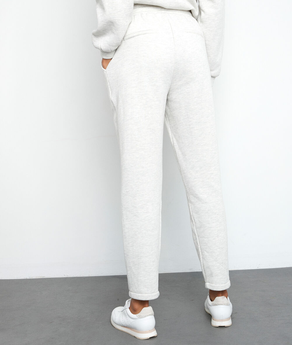 Grijs gechineerde molton broek everest gris chine.