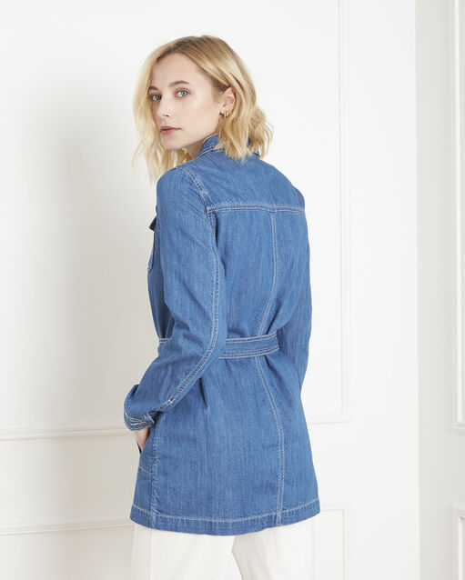 Veste en jean coton biologique dany indigo fonce.
