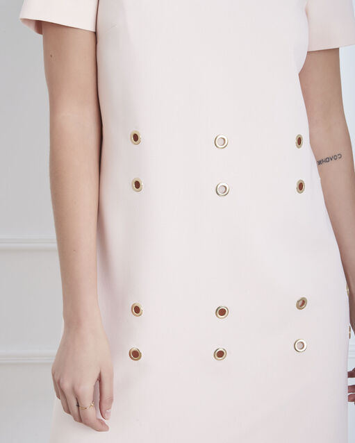 Robe poudre compact détails oeillets lutece poudre.