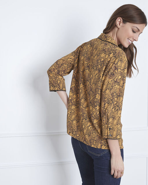 Chemise anis imprimé peau de bête vienne anis.