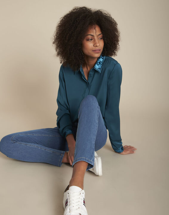 Zypressengr&uuml;nes Hemd seidig Maya PhotoZ | 1-2-3