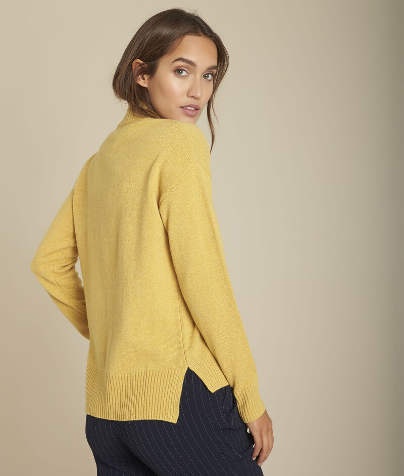 Pull col montant ambre fabago ocre.