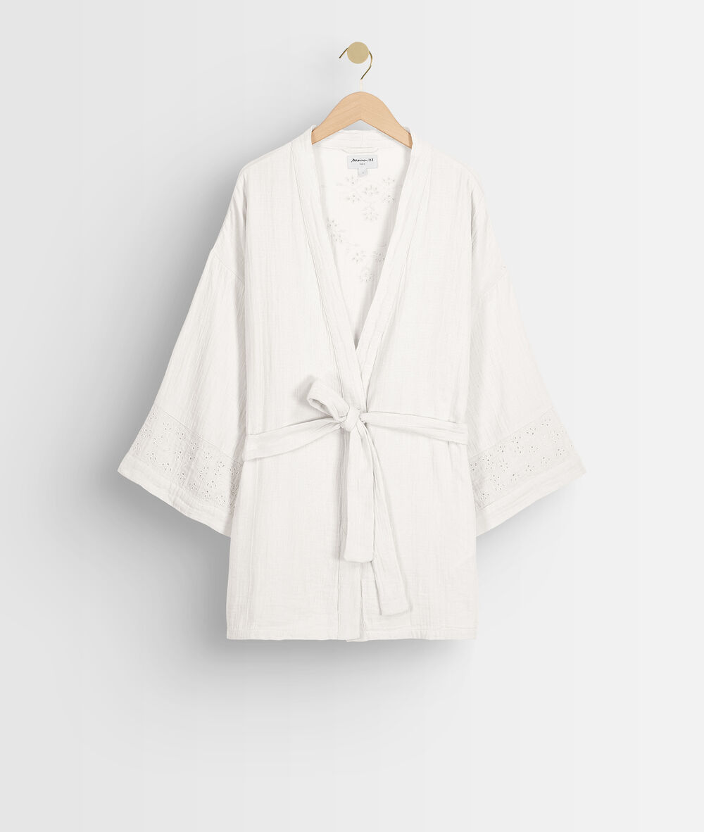 Kimono en coton écru tibo ecru.