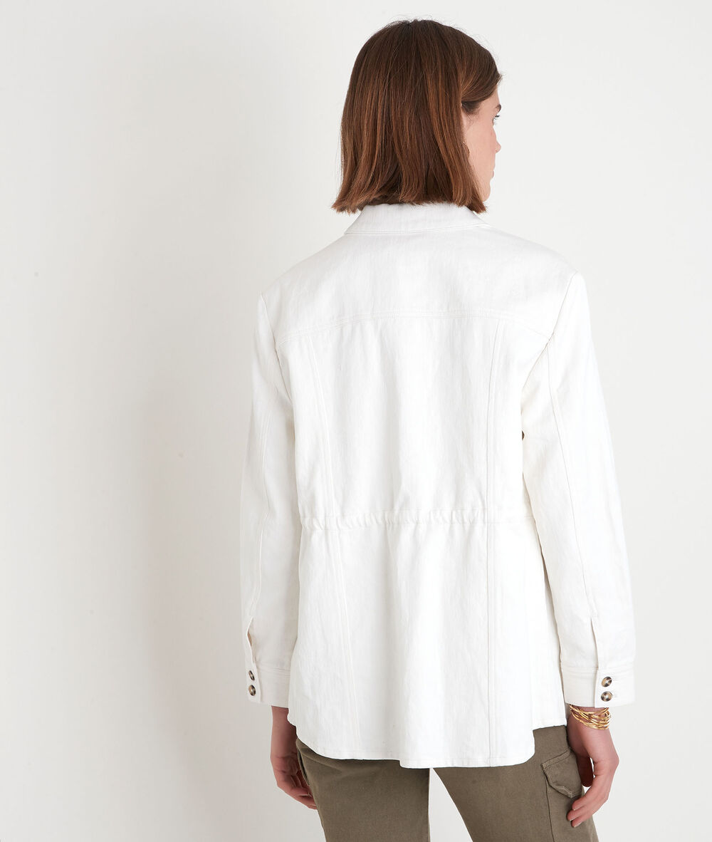 Veste en lin ivoire paolita mastic.