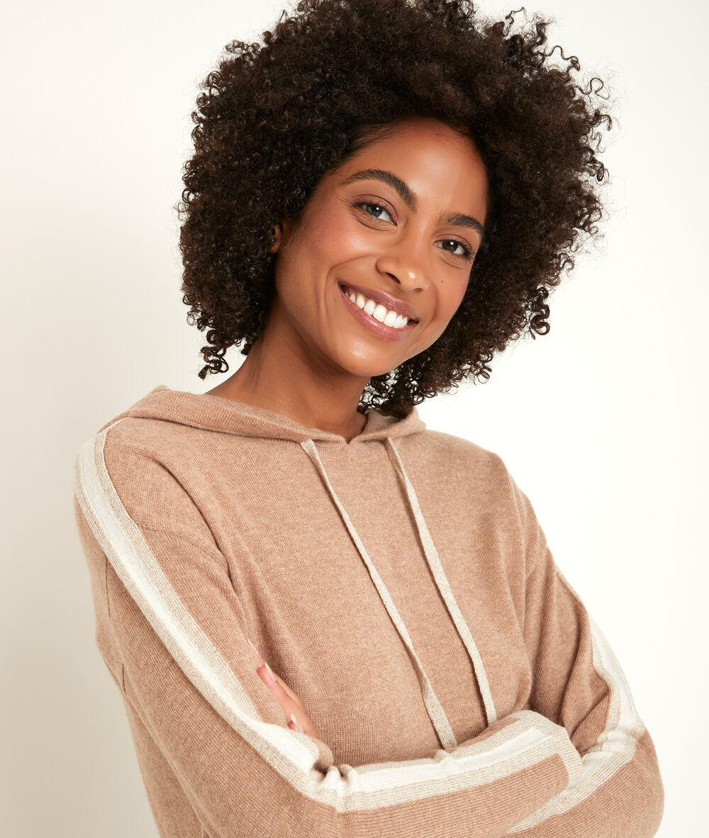 Sweat en laine et cachemire rituel havane.