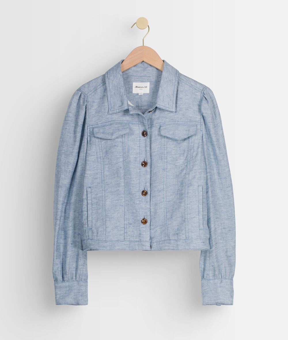 Veste en lin azur passion azur.