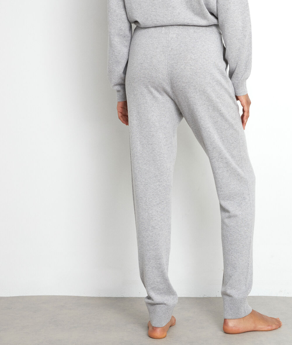 Pantalon en maille gris chiné taylor gris chine.