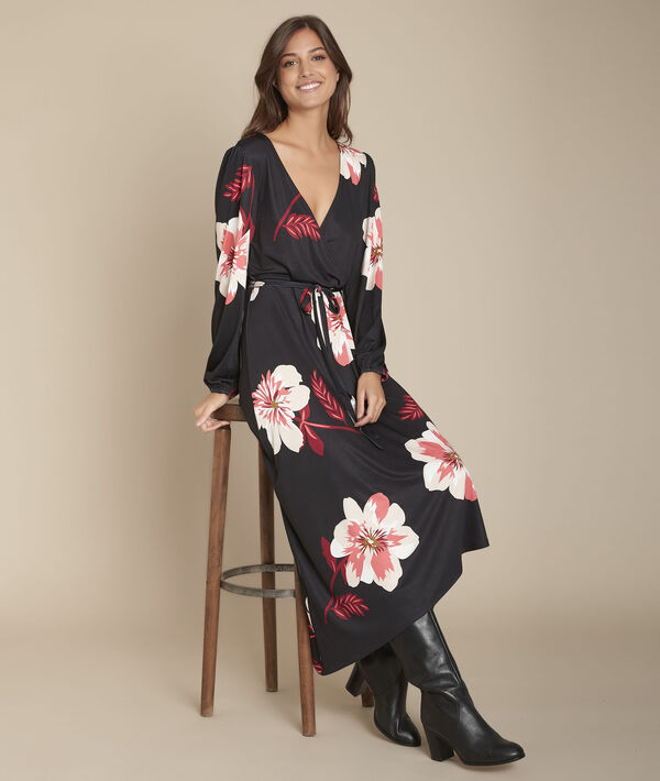 Robe cache-coeur imprimé fleuri Ivola | 1-2-3 Robe cache-coeur imprimé fleuri Ivola PhotoZ | 1-2-3