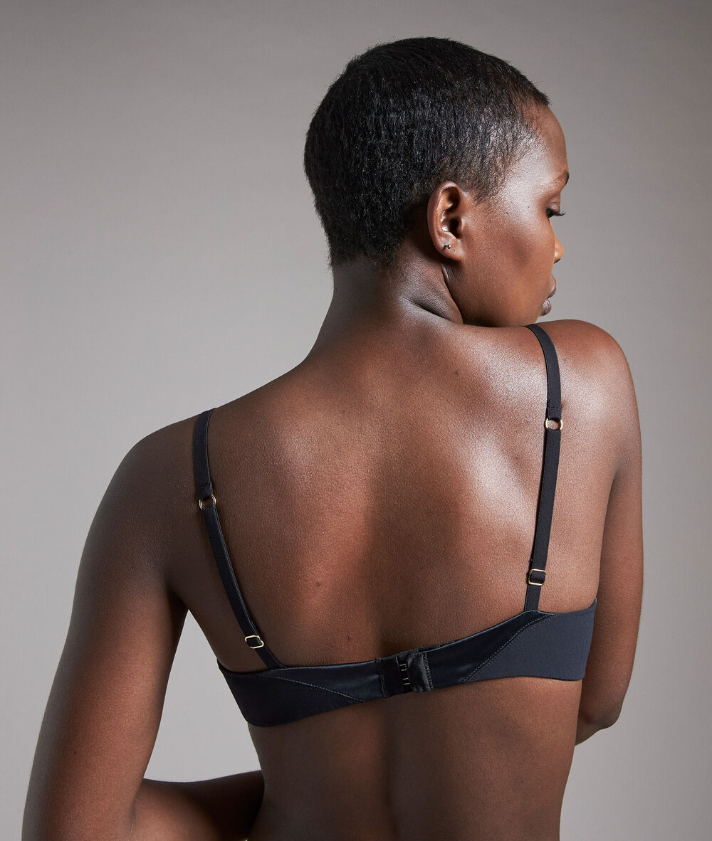Soutien-gorge ampliforme en microfibre noir colette noir.