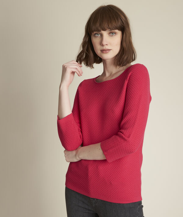Pull fuschia col bateau Delta | 1-2-3 Pull fuschia col bateau Delta PhotoZ | 1-2-3