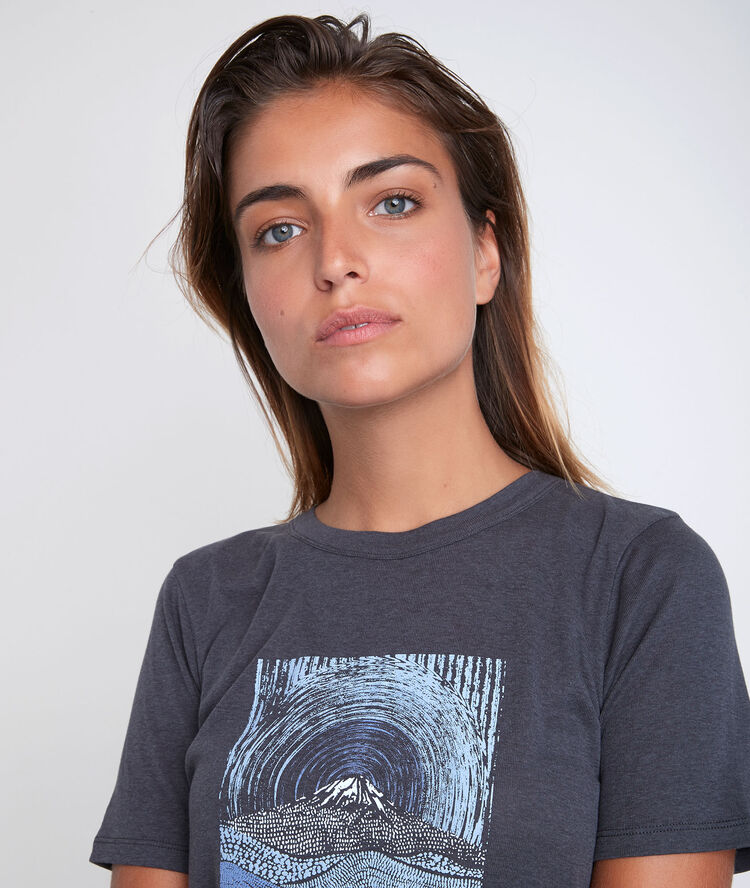 Tee-shirt imprimé en polyester recyclé djack chine clair.