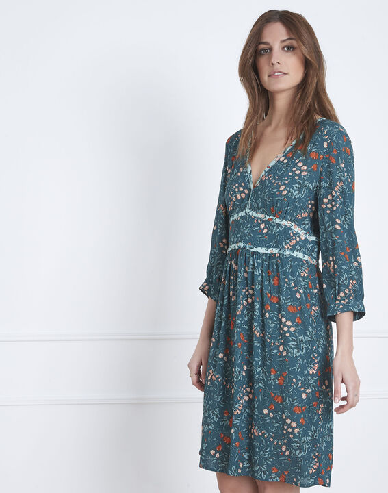Robe vert clair imprimée Luty | 1-2-3 Robe vert clair imprimée Luty PhotoZ | 1-2-3