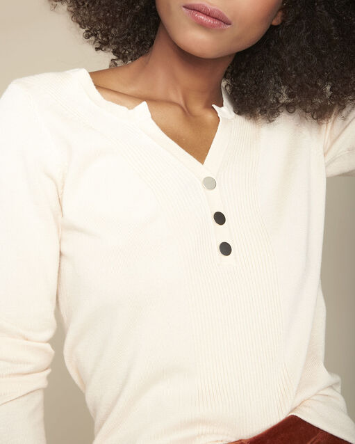Pull bordeaux encolure tunisienne fanny peche.