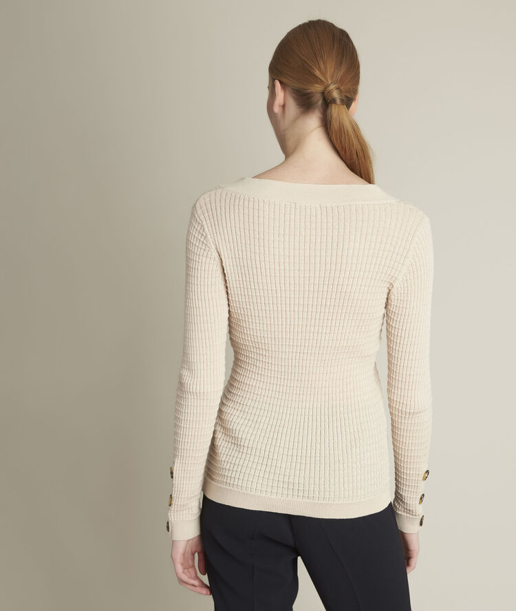 Pull beige en polyester recyclé dolmen greige.