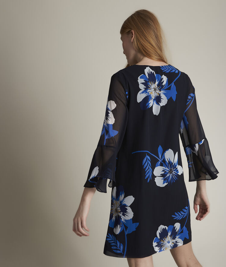 Robe imprimée astrid marine.