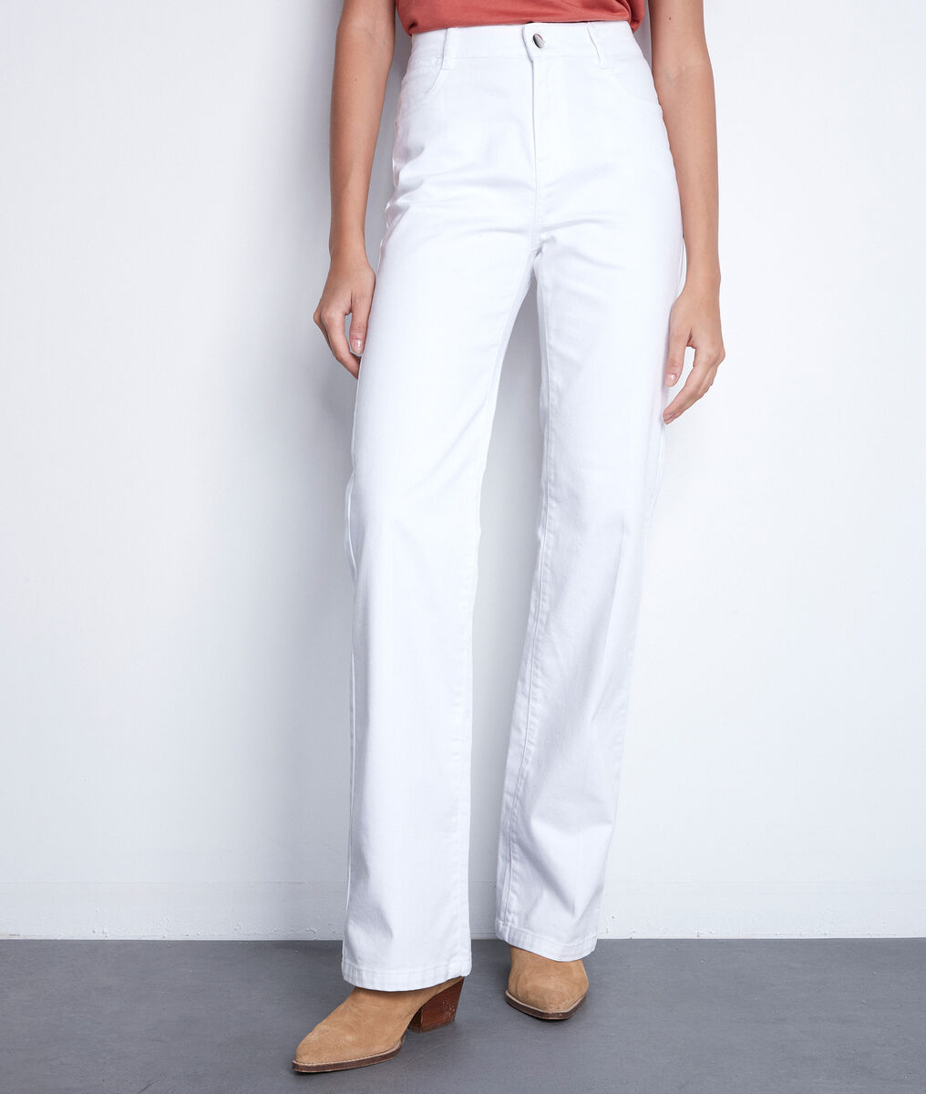 Jean flare en coton blanc Fidji | 1-2-3 Jean flare en coton blanc Fidji PhotoZ | 1-2-3