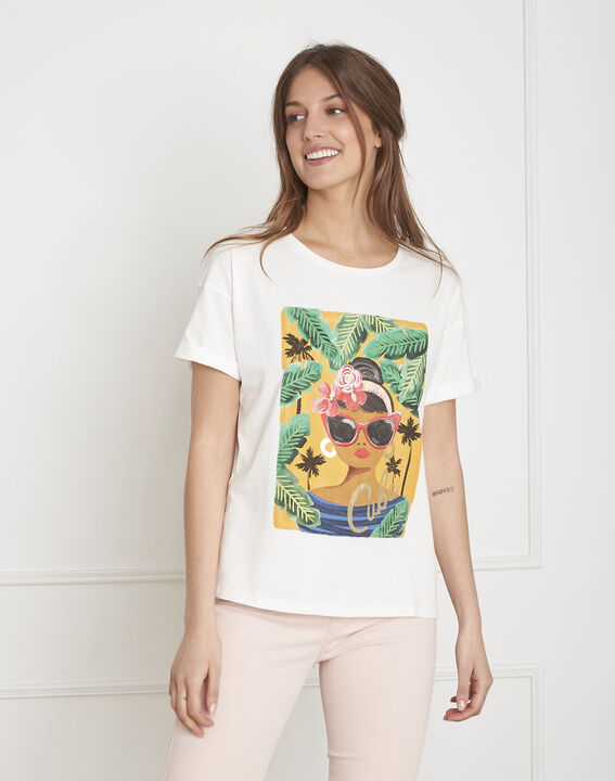Tee-shirt écru imprimé Cuba Poster | 1-2-3 Tee-shirt écru imprimé Cuba Poster PhotoZ | 1-2-3