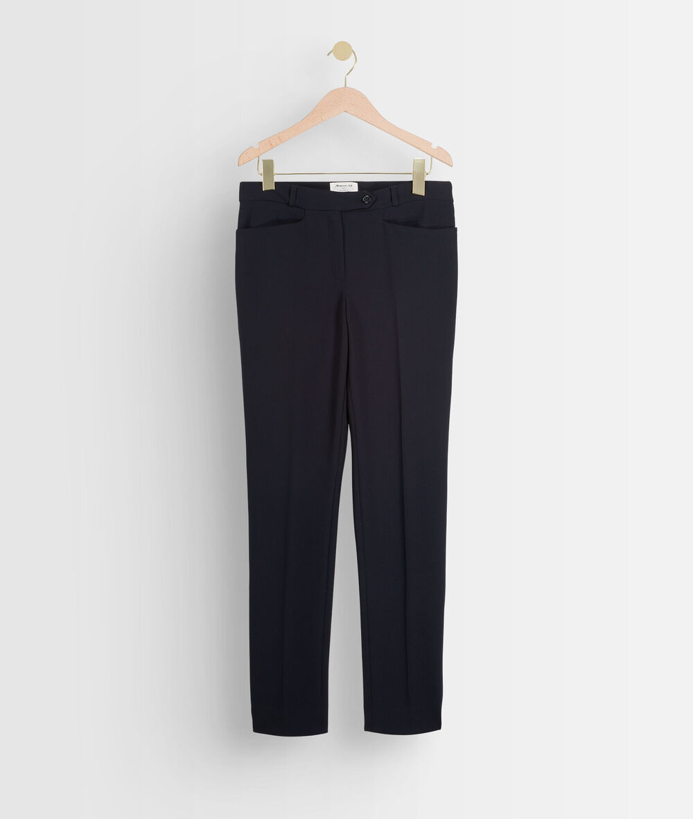 Strakke marineblauwe geklede broek valero marineblauw.