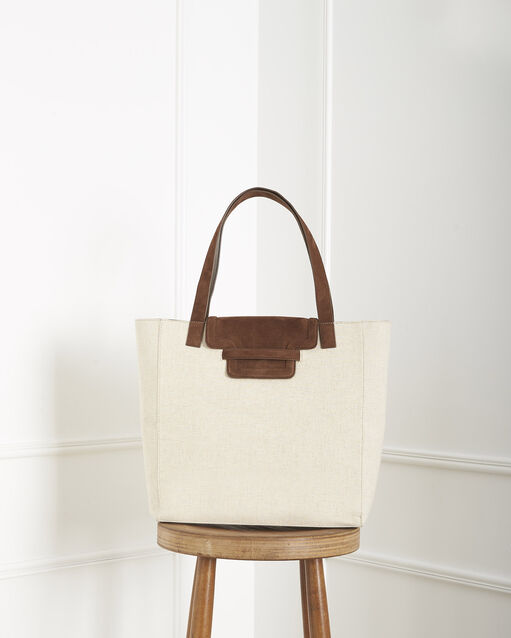 Le cabas - sac iconique chocolat mastic.