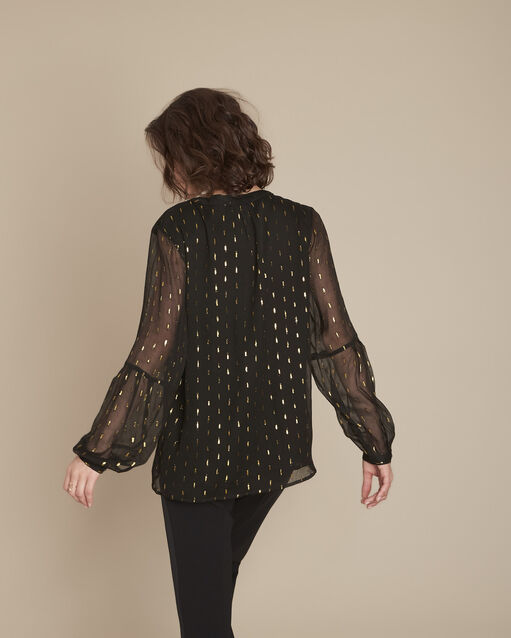 Chemise noire en lurex melissa noir.