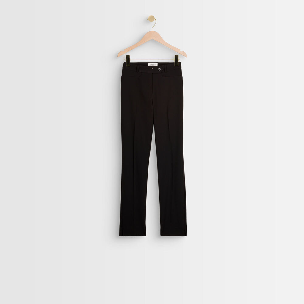 Pantalon en microfibre cigarette valero noir.