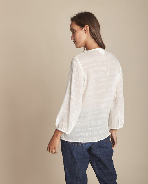Blouse écrue en lurex marie ecru.