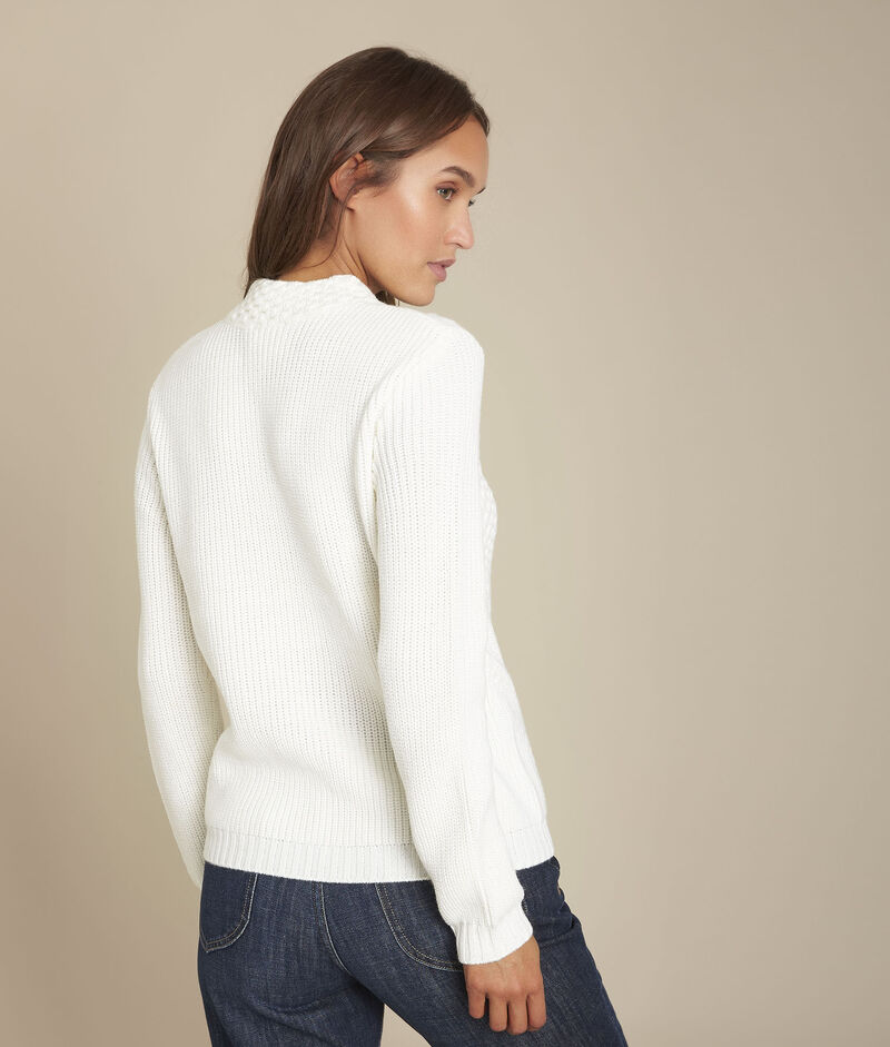 Pull torsadé écru frisquet ecru.