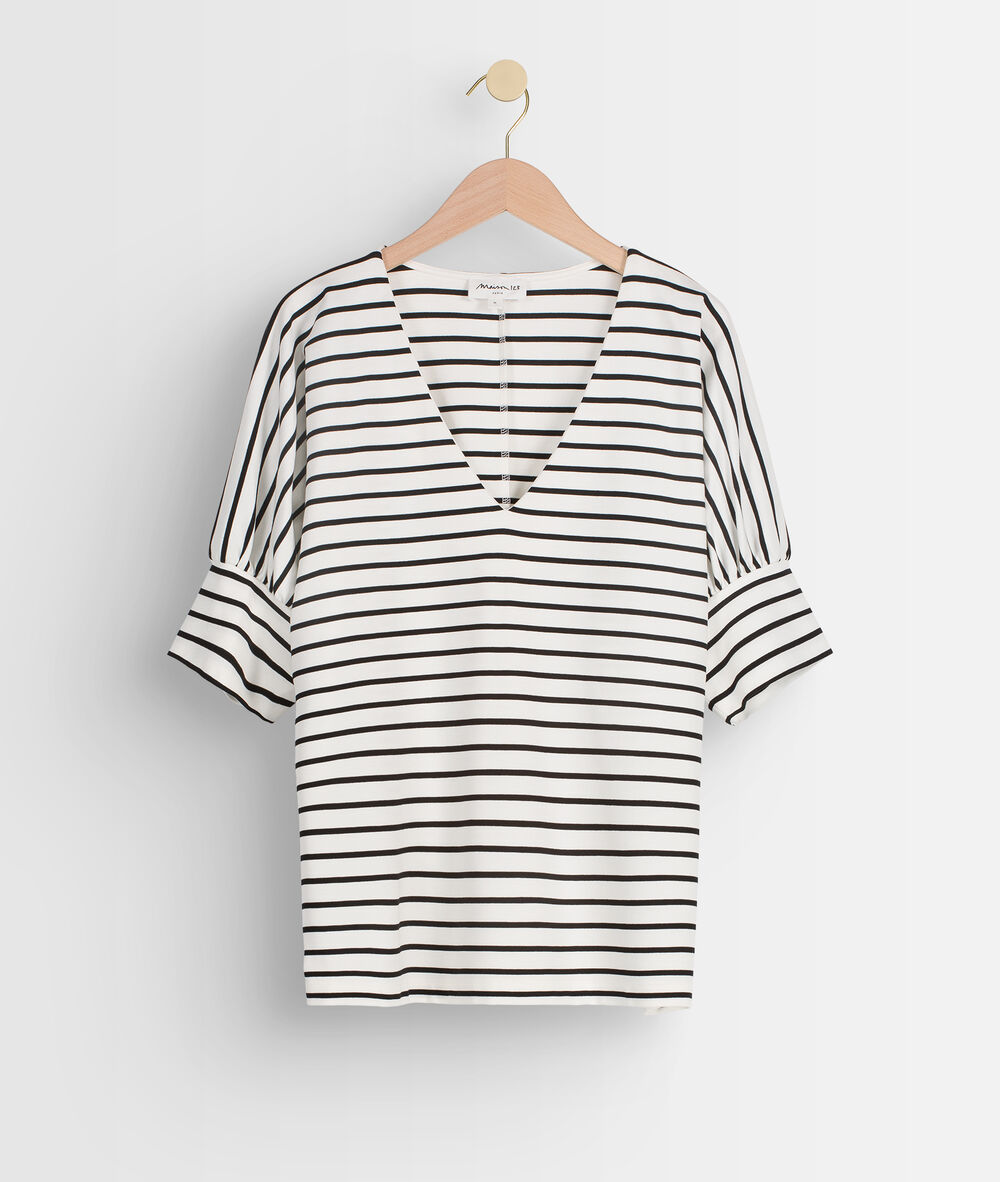 Tee-shirt rayé inzo noir.