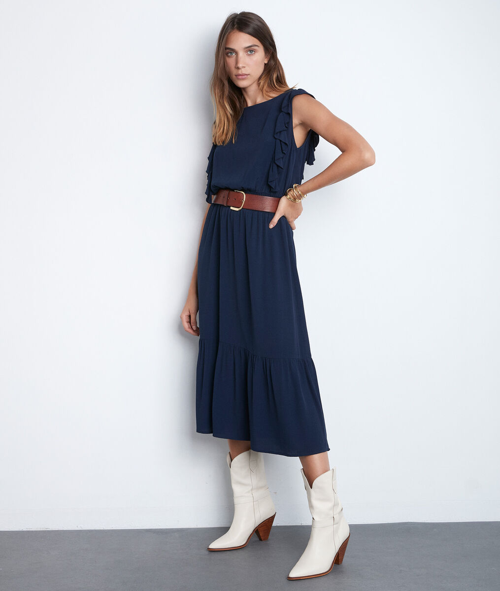 Robe en crèpe marine Luce | 1-2-3 Robe en crèpe marine Luce PhotoZ | 1-2-3