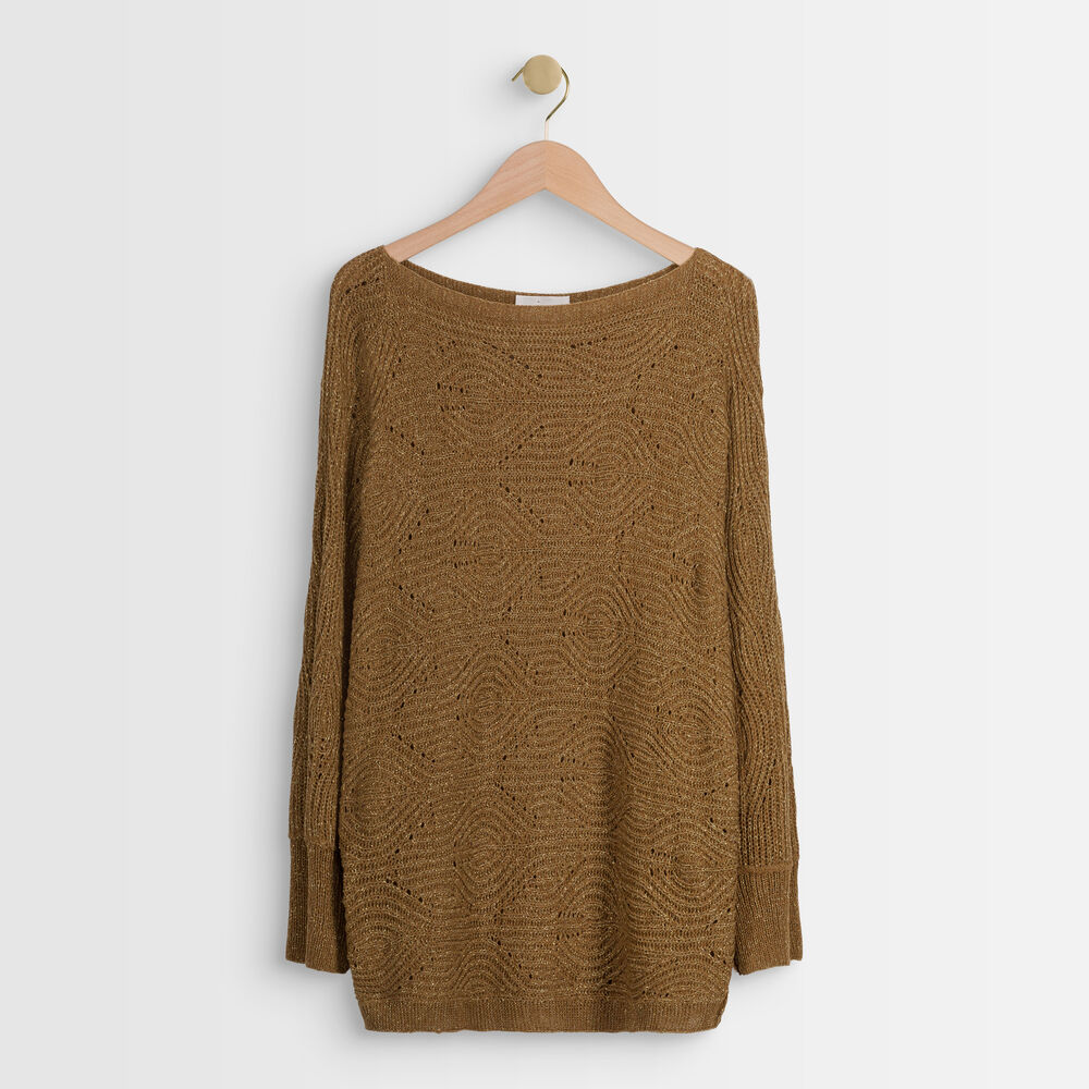 Pull ajouré kaki amy kaki.
