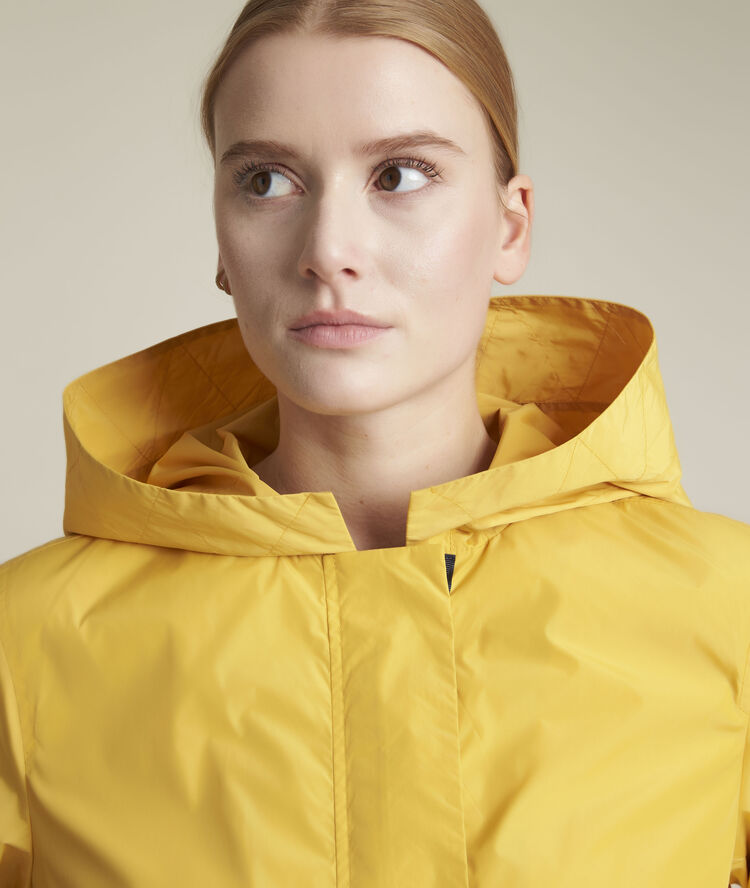Parka à capuche jaune fara miel.