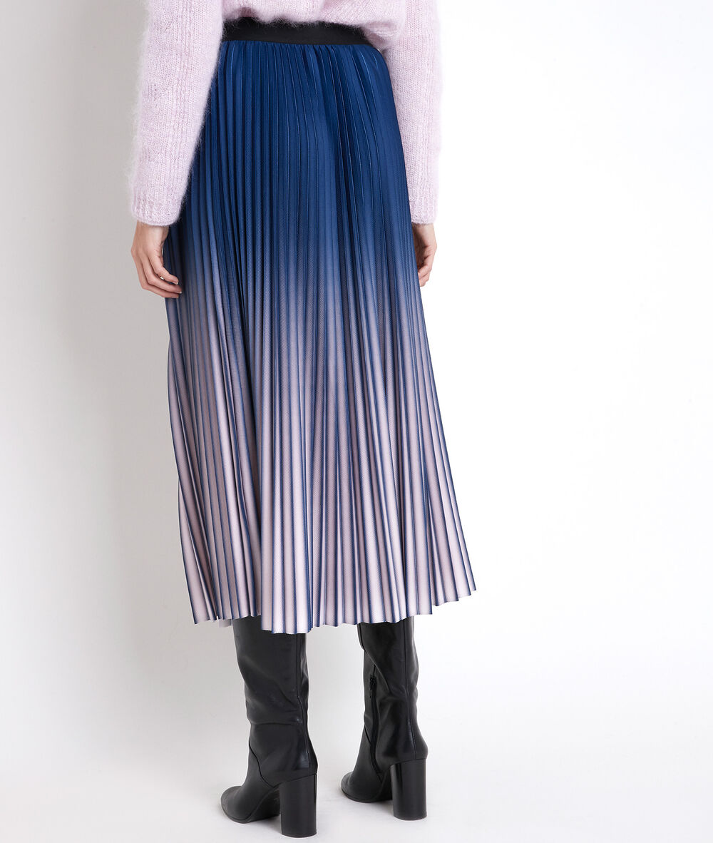 Jupe plissée tie and dye elara marine.