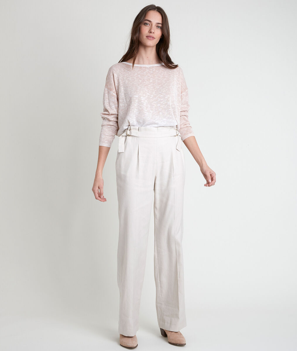Orangefarbener Pullover mit Lurex-Details Ava | 1-2-3 Orangefarbener Pullover mit Lurex-Details Ava PhotoZ | 1-2-3