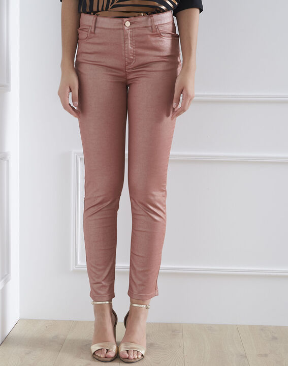 Slim Jeans in glänzendem Rosé Capucine | 1-2-3 Slim Jeans in glänzendem Rosé Capucine PhotoZ | 1-2-3