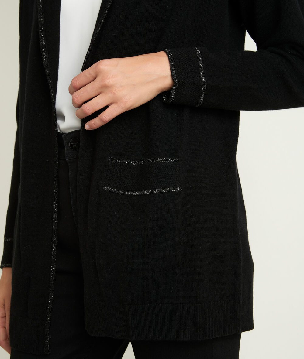 Gilet en laine et cachemire ruth noir.