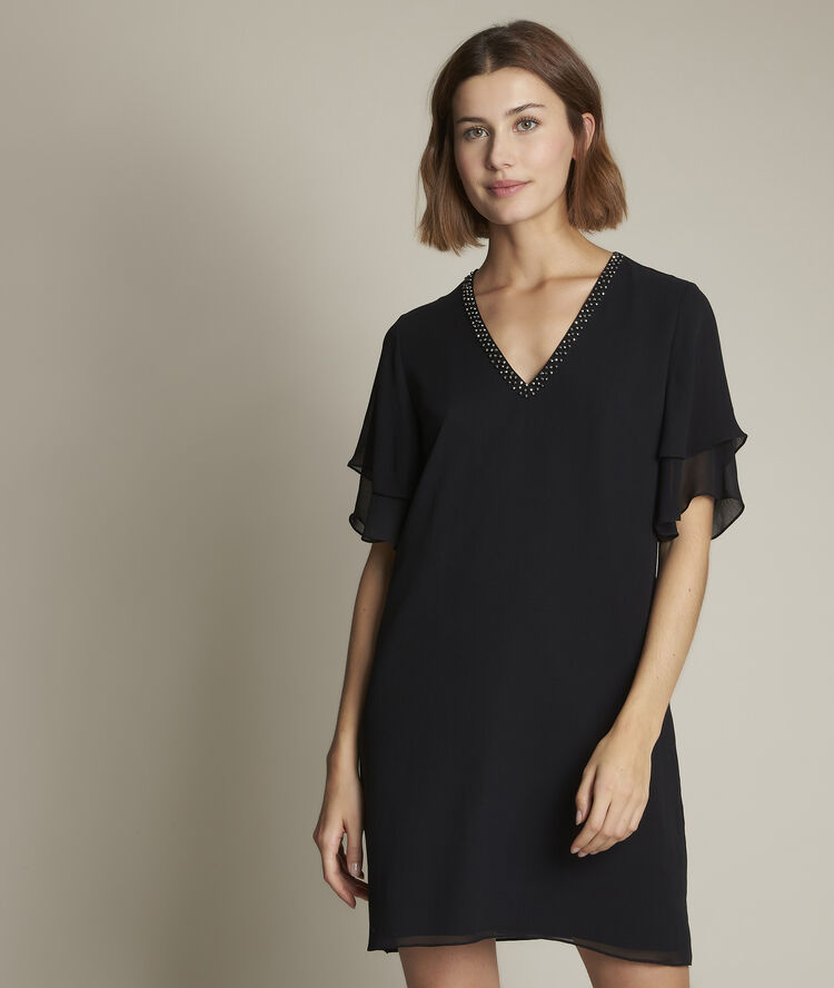 Robe en soie astrid noir.